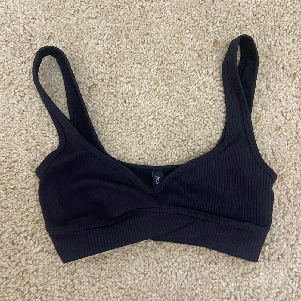 For love and lemons Black Ribbed Women's Bralette